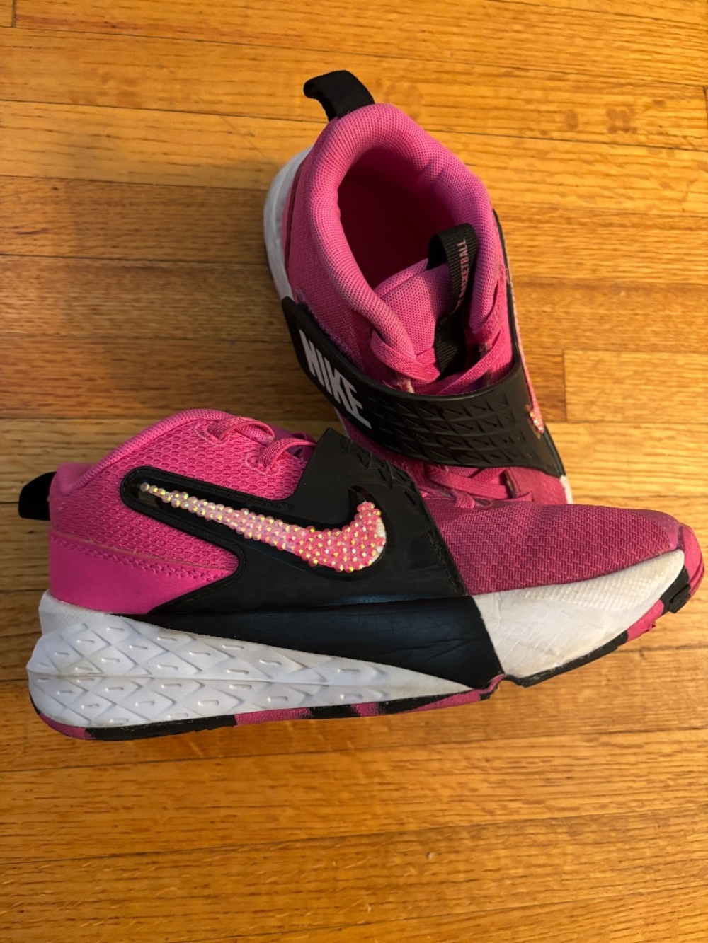 Rhinestone Youth Girl Nike Basketball Shoes